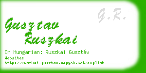 gusztav ruszkai business card